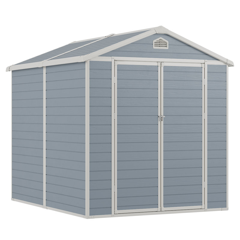 6 ft. W x 8 ft. D  Resin Storage Shed
