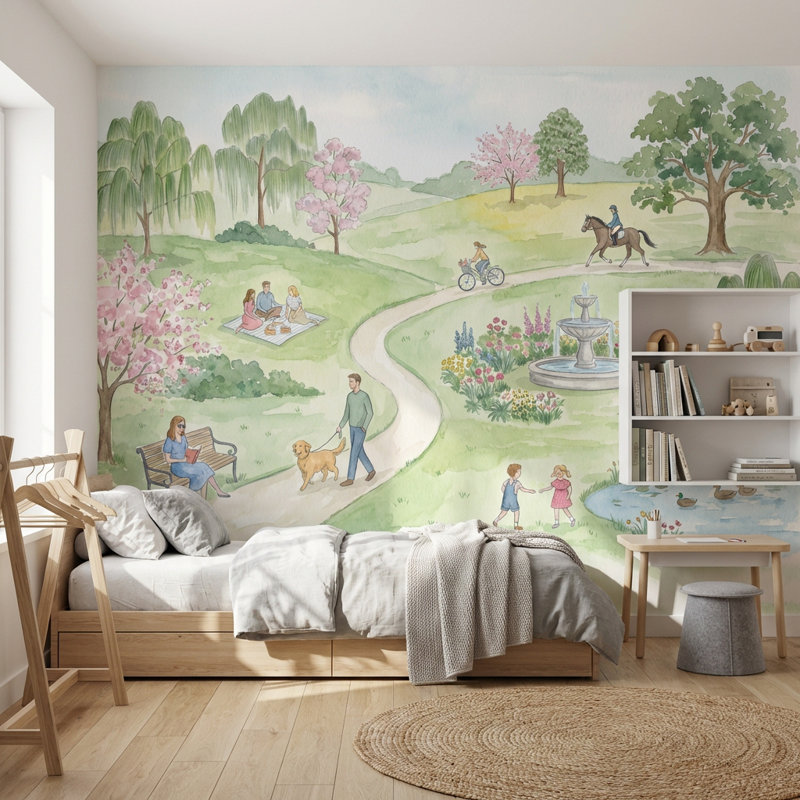 Murale Park, 100 po x 96 po, Peler et coller