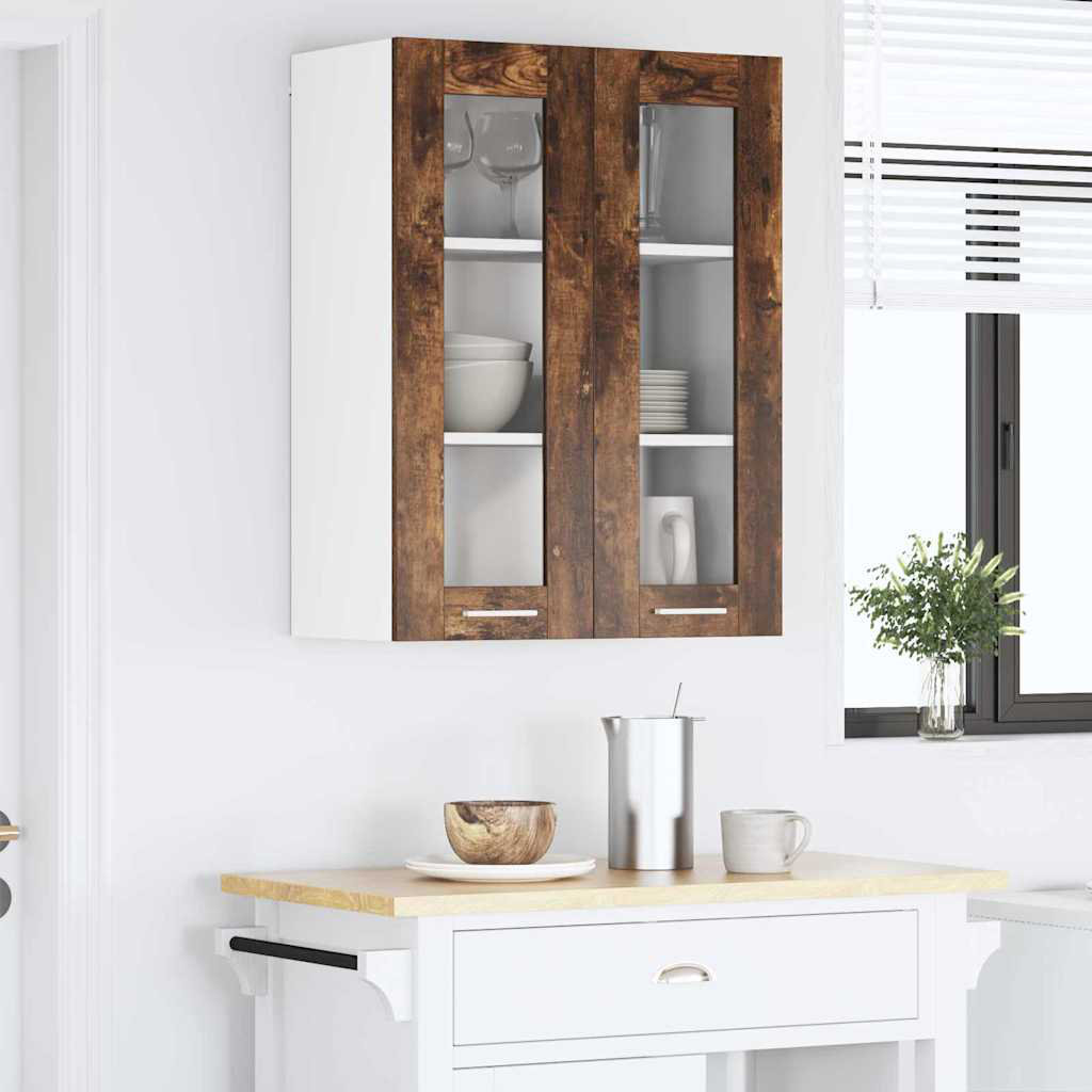 Vidaxl Hanging Cabinet With Storage Riga Grey Sonoma 60 X 31 X 80 Cm