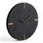 Horloge murale noire minimaliste et ronde pour salon
