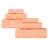 Amaretto Chevron Zero Twist Solid and Jacquard Cotton 6 Piece Bathroom Towel Set-949233380