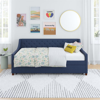 Her Majesty Upholstered Linen Daybed with Trundle Bed