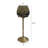 Keanu Large Candle Holder, Gold Capri Leaf Brass, Green Glass 16 Inch-123079072
