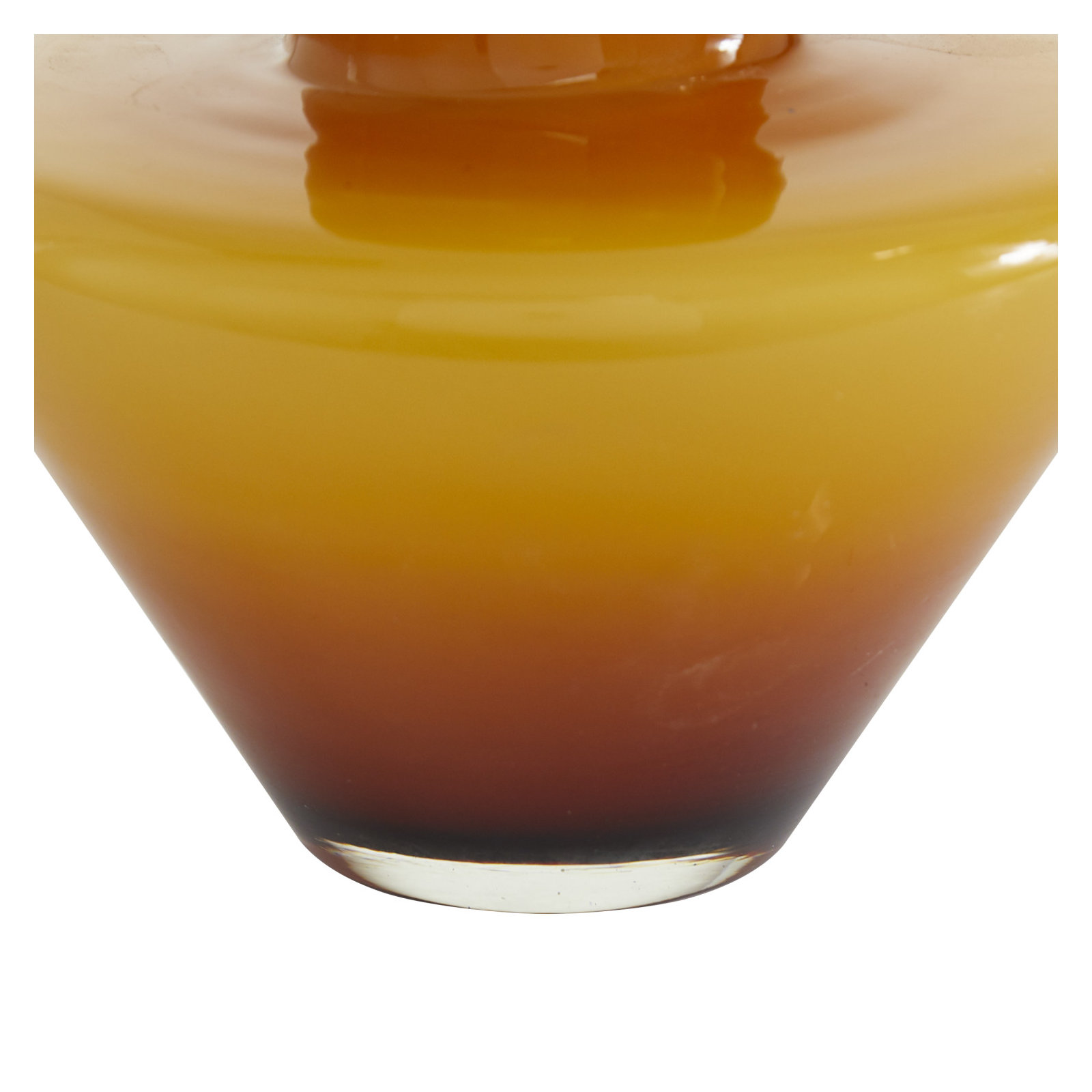 Glass Ombre Decorative Vase, Orange