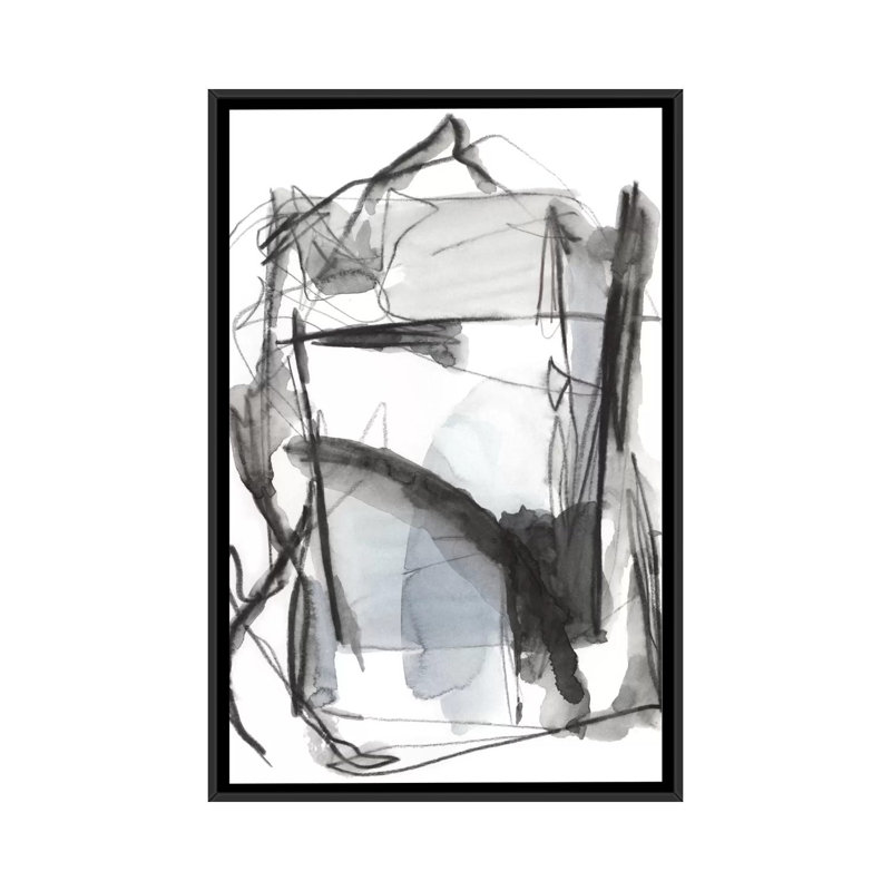 « busyy i », impression sur toile, H 26 po x l 18 po x P 1,5 po, Toile avec cadre noir, Pas de tapis