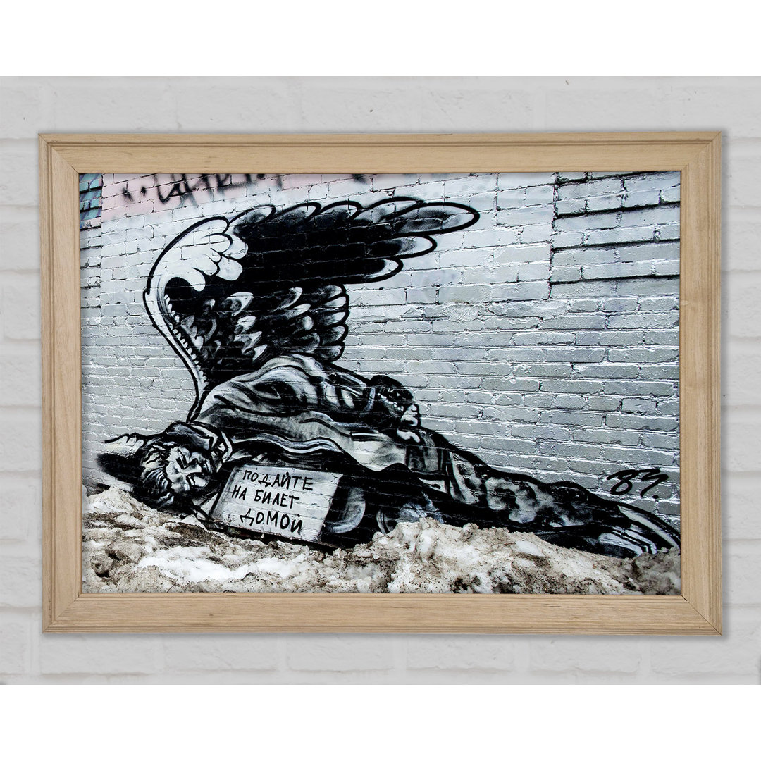 Gerahmtes Leinwandbild Russian von Banksy