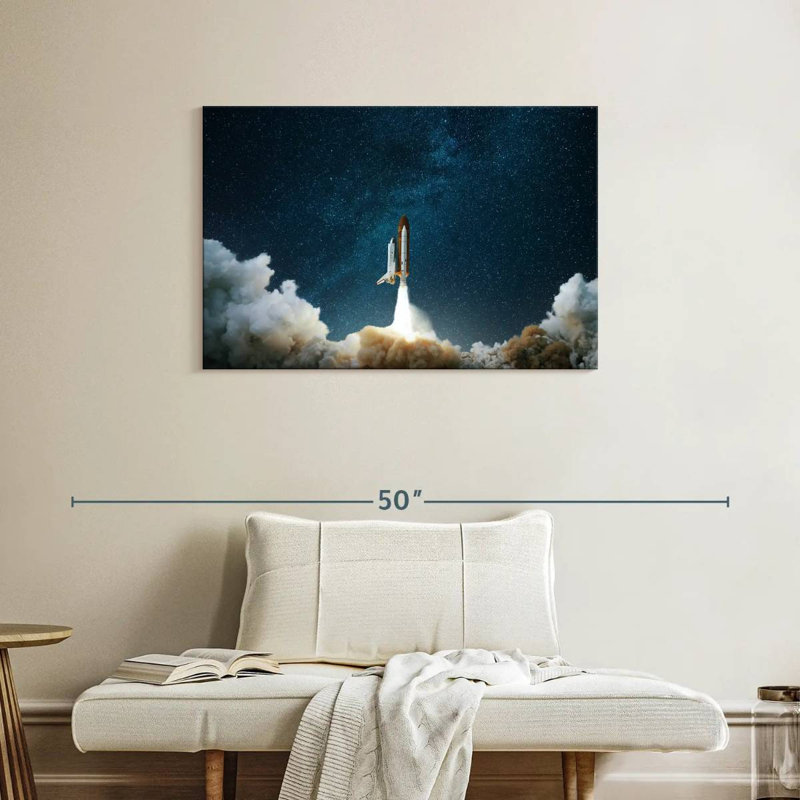 Oberle Rocket Against The Stars, 24" H x 36" W