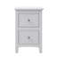 2 tables de chevet modernes blanches avec 2 tiroirs - Table de chevet spacieuse et élégante pour chambre à coucher et salon