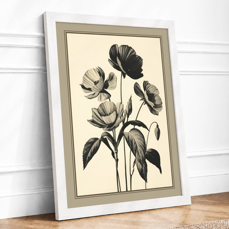 Specimen Study Botanical - Framed Print, A3 - 42.0 x 29.7 cm, White