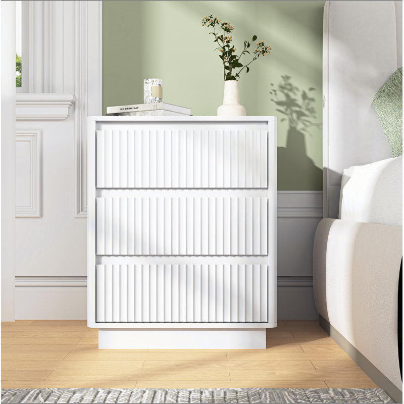 (Ensemble de 2) table de bout avec station de charge USB C rapide, table d'appoint avec tiroir 3Drawers, grande armoire de rangement moderne en bois pour le salon, la chambre à coucher, le bureau