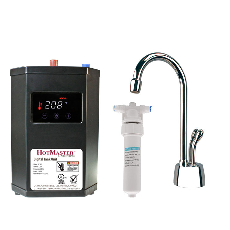 Develosah 9" 2-Handle Hot and Cold Water Dispenser Faucet with Heating Tank and Water Filter