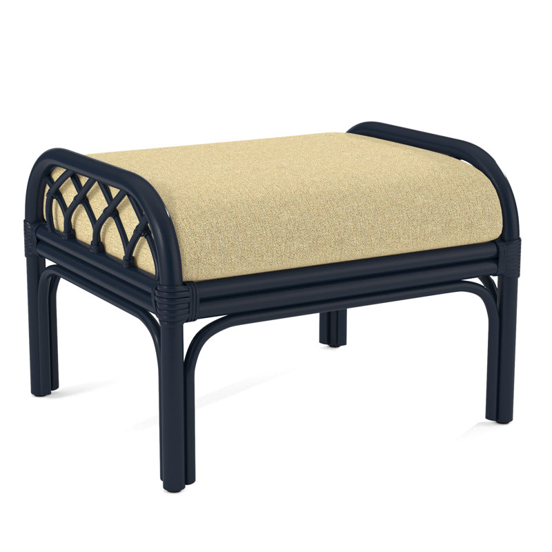 Edgewater Ottoman, Beige Sugar Performance; 0863-93, Black