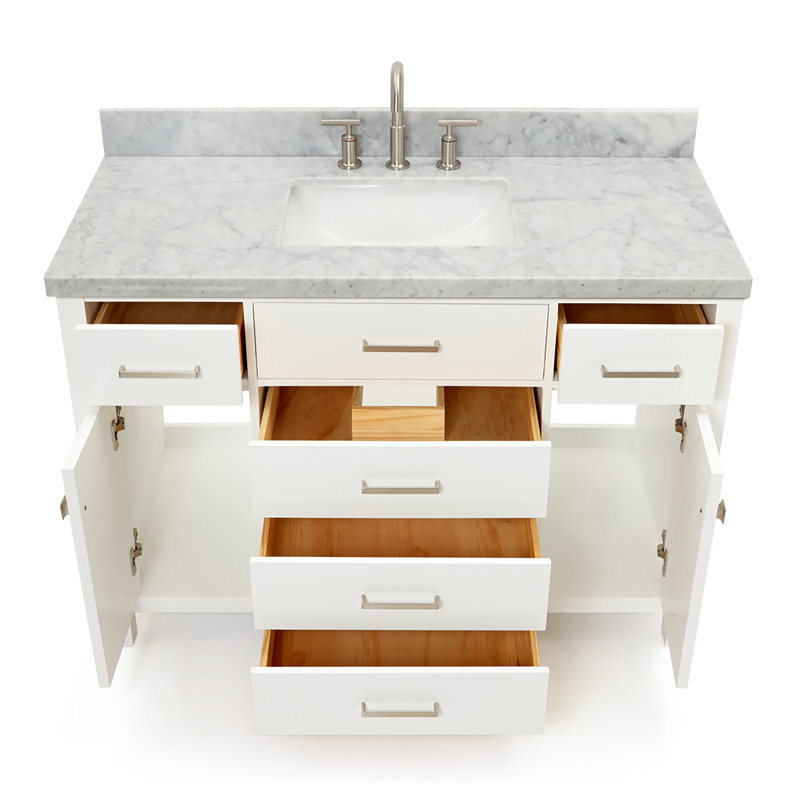 Ensemble de meuble-lavabo simple 49 po Abbate, Blanc
