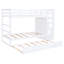 Lit simple superposé simple avec lit gigogne - idéal pour les chambres familiales avec rangement blanc pour créer une chambre à coucher élégante-130155450