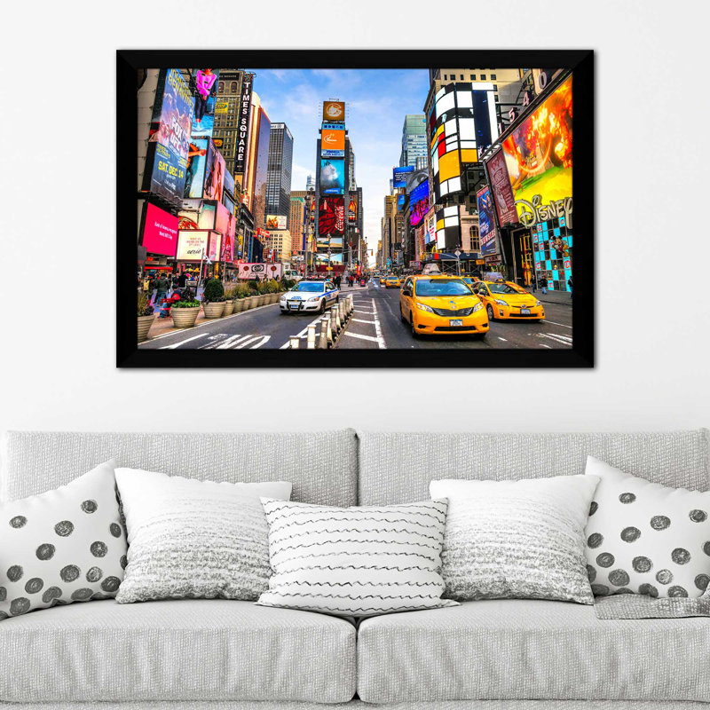 «NYC», reproduction de photo encadrée, H 21,5 po x l 27,5 po x P 0,75 po, Cadre noir