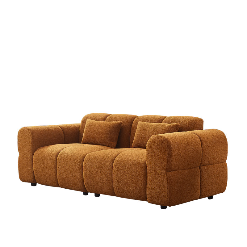 Canapé rembourré Boucle, Brun