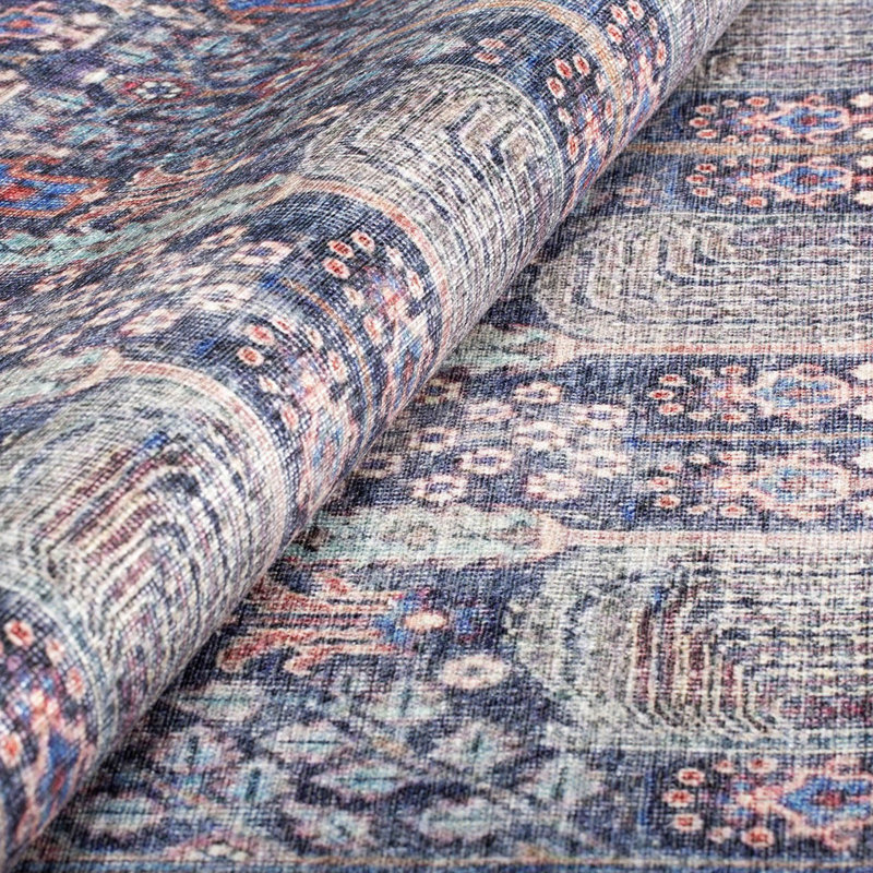 Luxurious Machine Washable Carpet, 100% Polyester, 7.5 x 10.8 Feet | Pile Height: 0.2 Inches, 1850 g/m² | Recycled Poly Cotton Underside, Easy Care, Perfect for Living Room & Bedroom, Soft & Durable Design
