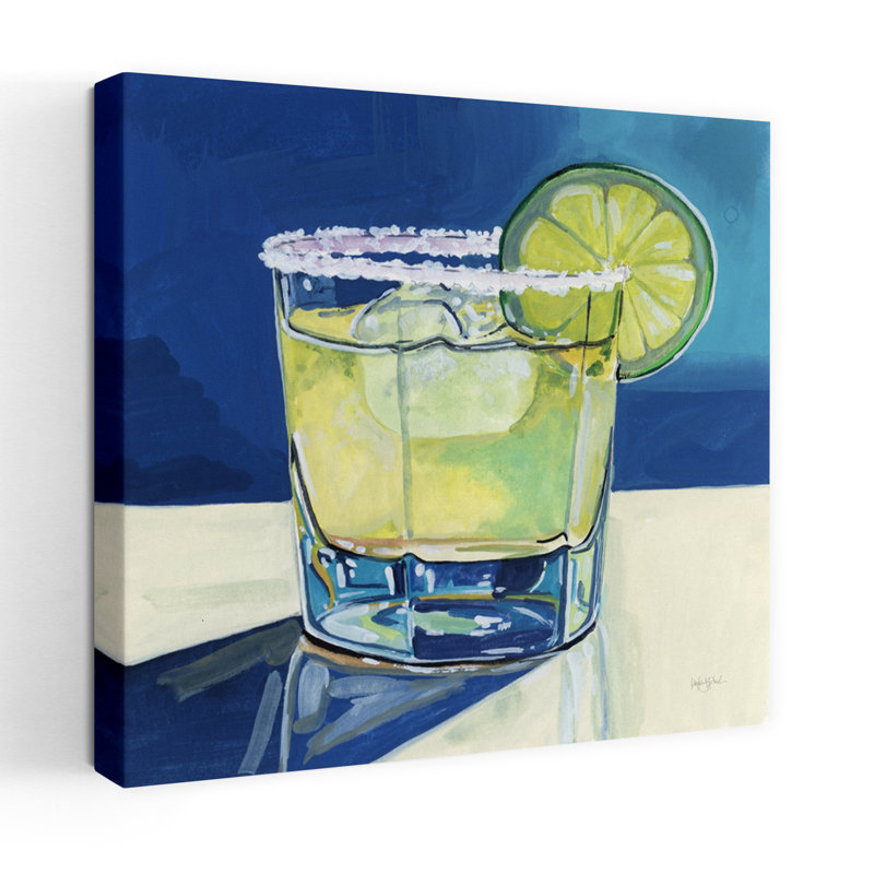 Margarita sur les rochers, art contemporain, H 24 po x l 24 po