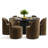 6 - Person Dining Table Sets With Round Table & 6 Upholstered Chairs-156726863-156726848