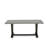 7-Piece Rectangular Dining Table Set with a Wonderful Cement Kitchen Table top and 6 Dark Shitake dining room chairs with Nail Heads and Wire Brushed Black Finish-627658660
