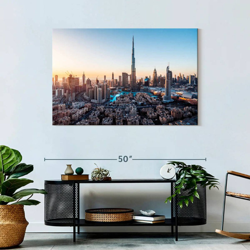 Marchelle majestueux gratte-ciel de Dubaï, H 30 po x l 45 po