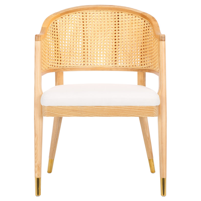 Arm Linen Chair, Natural/Gold