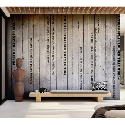 Murales citations d'Eugonda sur bois