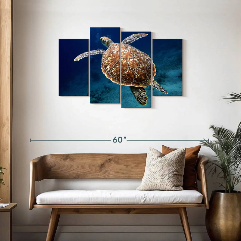 Brampt Swimming Turtle, 27" H x 43" W