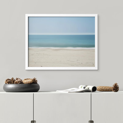 «Blue Ocean Sea Colorful Horizon Sandy Beach Landscape Nautical Marine Life» sur papier