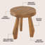 Tabouret d'appoint en bois d'acacia massif de 15 po Terra Rustic-1897514449