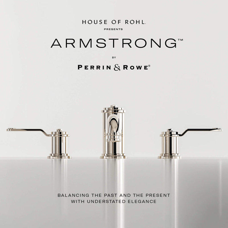Armstrong™ Widespread Lavatory Knob Handle Faucet with C-Spout, Satin English Gold