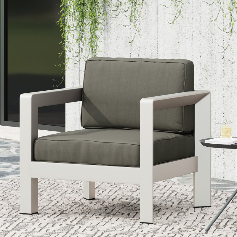 Configuration du siège extérieur - Aluminium, arrangement de 24,75 po de largeur, 10,00 po de hauteur, assise confortable et profonde, P 28,2 po x H 24,78 po