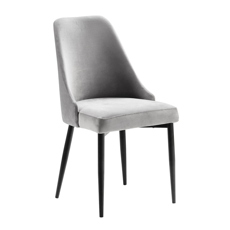 Chaise d'appoint en velours Causby, Gris