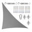 Toile d'ombrage triangulaire 20 pi x 20 pi x 28,3 pi Royal Shade avec quincaillerie-90796111-83865565
