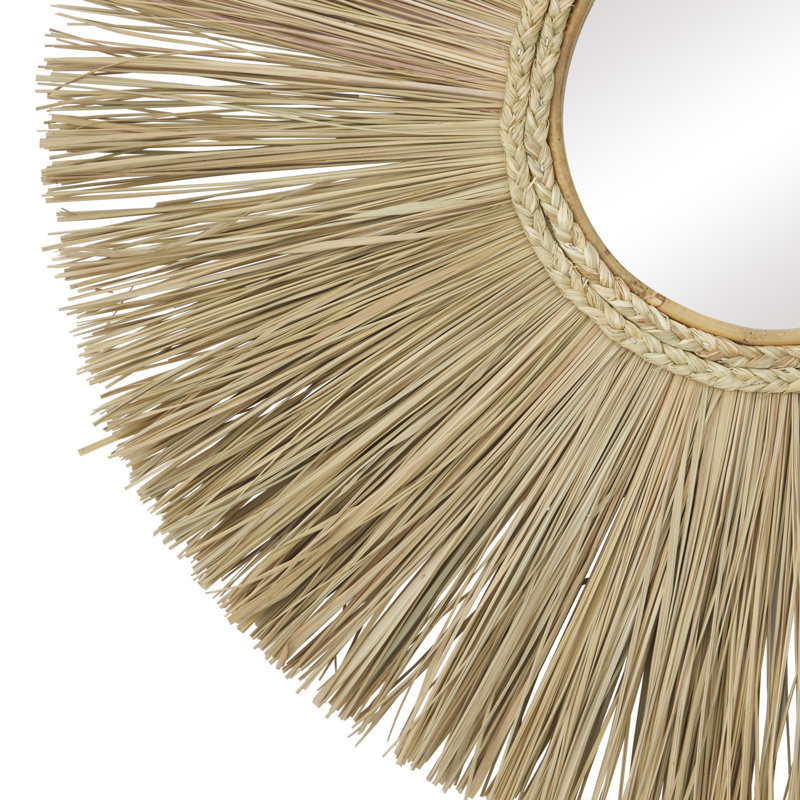 Wyndham Solid Wood Circle Wall Mirror