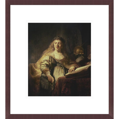 «Saskatia as Minerva» par Rembrandt van Rijn - Estampe numérique encadrée