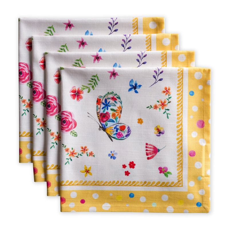 Maison d'Hermine Happy Florals - Serviettes 100% coton Sweety - 20 po x 20 po