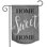 Drapeau de jardin en toile de jute Home Sweet Home