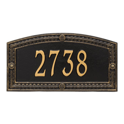 Plaque d'adresse murale standard personnalisée 1 ligne