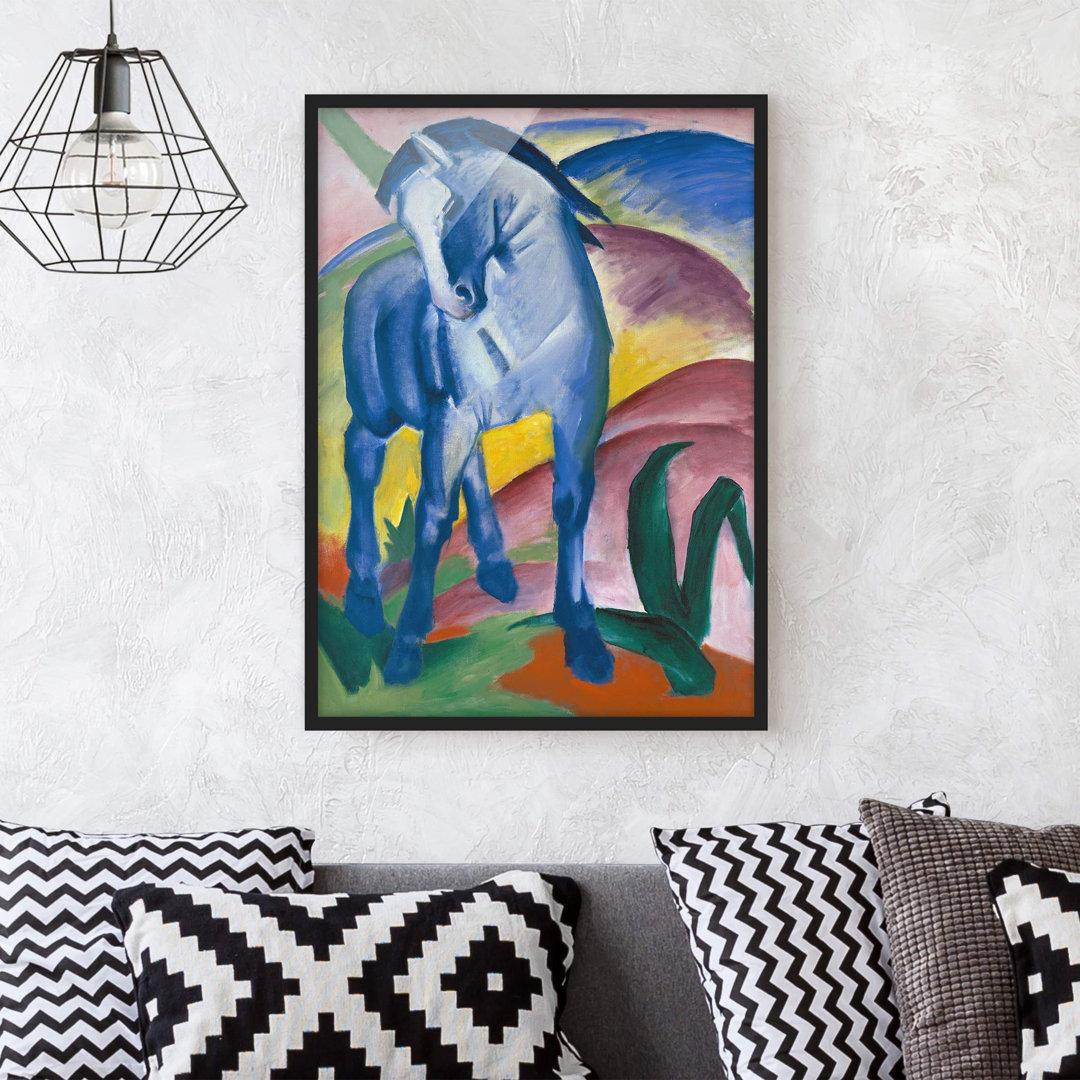 Glasbild Blaues Pferd I von Franz Marc