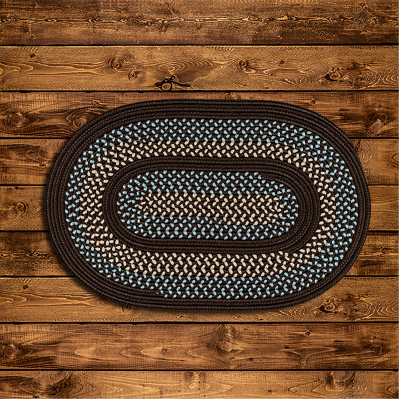 Tapis brun tressé Knudtson, Ovale 8 pi x 10 pi