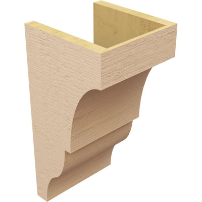 Bois de cèdre brut Asheboro, grain de bois TimberThane Corbel, apprêté brun clair