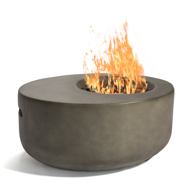 Alerk Oval Polyresin Propane Smokeless Fire Pit
