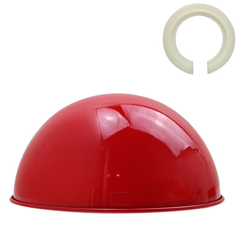 14cm H Metal Bowl Lamp Shade ( Uno ), Red
