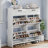 Shoe Cabinet with 4 Flip Drawers & 2 Top Drawers, High-Gloss Hidden Entryway Shoe Storage Organizer-718919491-706500400