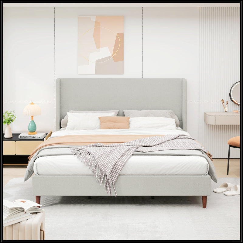 High Headboard Upholstered Bed