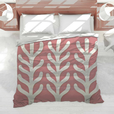 Édredon botanique abstrait scandinave