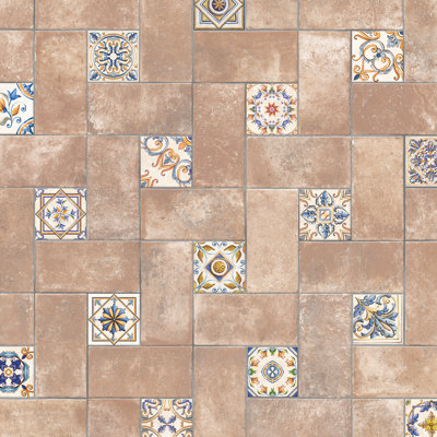 Toscana Spirale 15-7/8 In. X 23-3/4 In. Porcelain Floor And Wall Tile