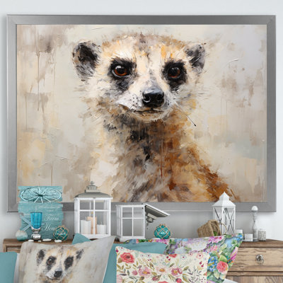 «Cute Meercat Portrait III», reproduction sur toile