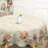 Rose Floral Pattern Design Machine-Washable Polyester Tablecloth